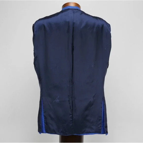 Oxxford Clothes 48L Linen Sport Coat Custom Holland & Sherry Blue Blazer 2022